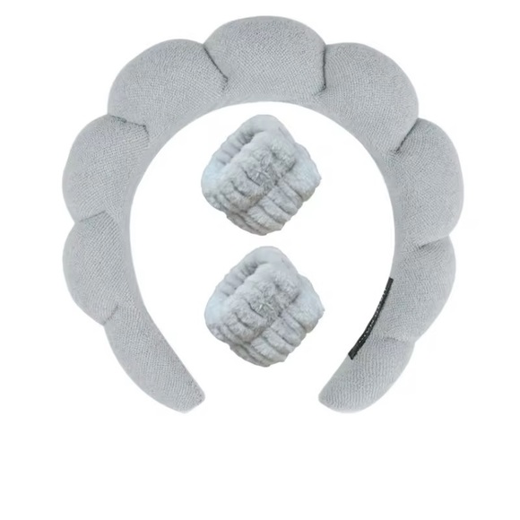 Accessories - Gray‎ Scalloped Headband and Scrunchies Set